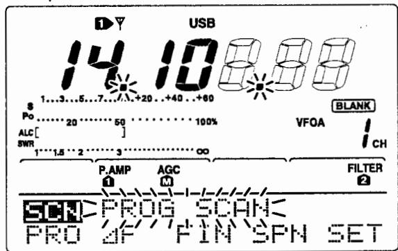 ICOM IC-7400 - Balayage programme et balayage programme fin (mode VFO) - 4