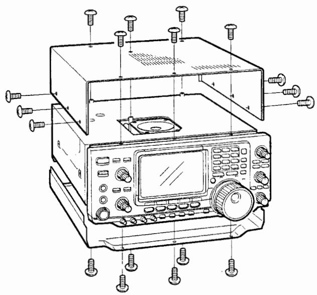 ICOM IC-7400 - Ouverture du boîtier de l'émetteur-récepteur - 2