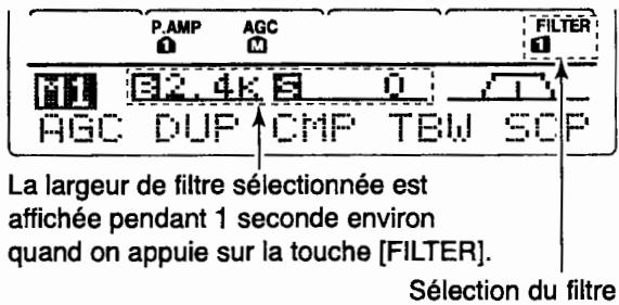 ICOM IC-7400 - Réglage de la largeur du contrôle de bande passante (modes SSB, RTTY et CW uniquement) - 2