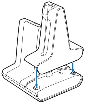 PLANTRONICS SAVI OFFICE WO101 - Connexion du chargeur à la base - 1