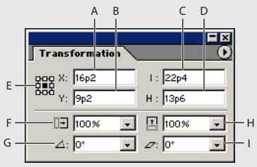 ADOBE INDESIGN 2 0 - Utilisation de la palette Transformation - 1