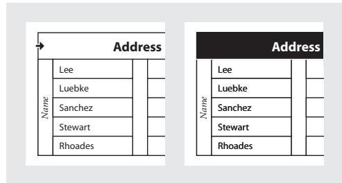 ADOBE INDESIGN 2 0 - Pour sélectionner des colonnes ou des rangées entières : - 1