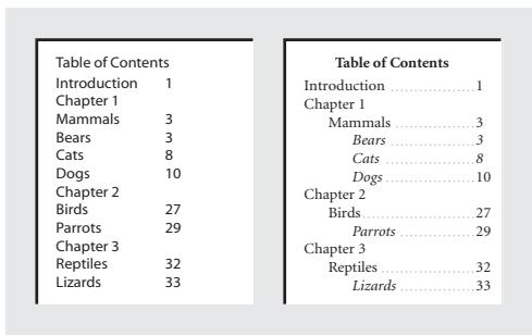 ADOBE INDESIGN 2 0 - Création de styles de tables des matières - 1