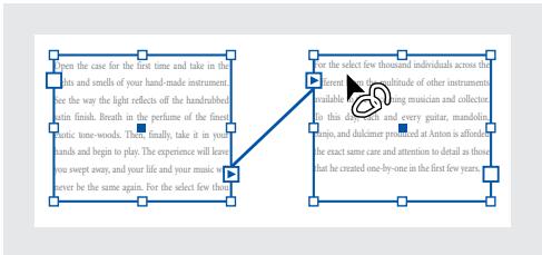 ADOBE INDESIGN 2 0 - Pour supprimer les liens entre les blocs de texte : - 1