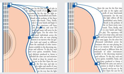 ADOBE INDESIGN 2 0 - Pour modifier la forme d'un habillage : - 1