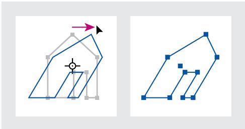 ADOBE INDESIGN 2 0 - Pour déformer les objets sélectionnés en les faisant glisser : - 1