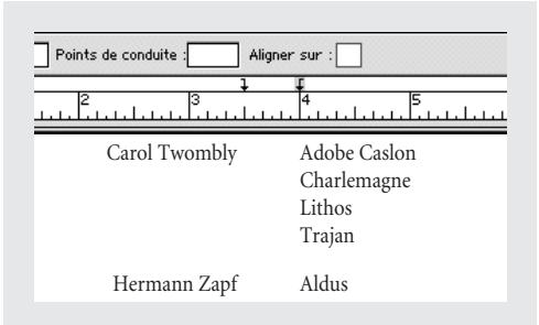 ADOBE INDESIGN 2 0 - Pour définiir une tabulation : - 3
