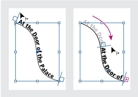 ADOBE INDESIGN 2 0 - Pour modifier la position de début et de fin du texte curviligne : - 1