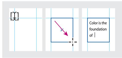 ADOBE INDESIGN 2 0 - Pour creer un bloc de texte vide : - 1
