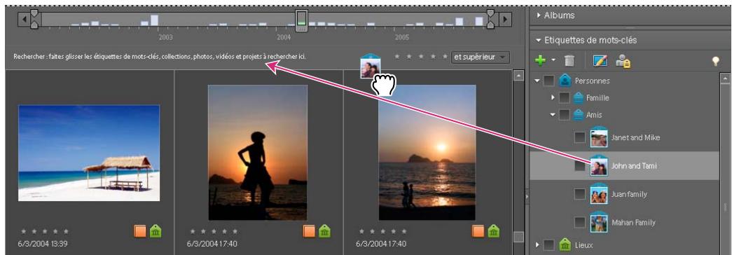 ADOBE PHOTOSHOP ELEMENTS 6 - Recherche de photos à partir de leurs étiquettes de mots-clés - 1