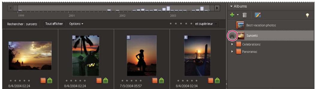 ADOBE PHOTOSHOP ELEMENTS 6 - Recherche de photos dans un album ou un album dynamique - 1