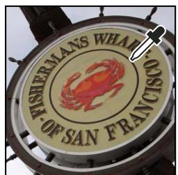 ADOBE PHOTOSHOP ELEMENTS 6 - Choix d'une couleur à l'aide de l'outil Pipette - 1