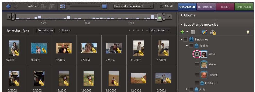 ADOBE PHOTOSHOP ELEMENTS 6 - Recherche de photos à l'aide d'étiquettes de mots-clés - 1