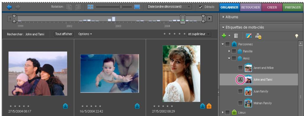 ADOBE PHOTOSHOP ELEMENTS 6 - Recherche de photos à partir de leurs étiquettes de mots-clés - 2