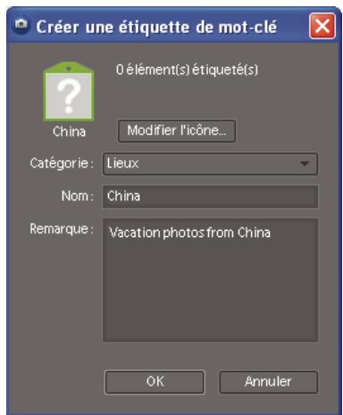 ADOBE PHOTOSHOP ELEMENTS 6 - Creation d'une étiquette de mot-clé - 1