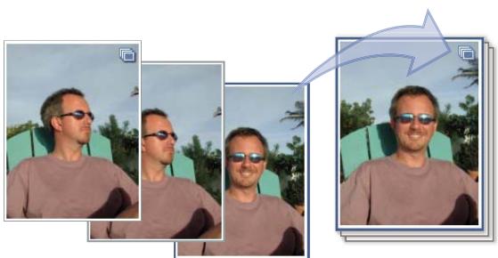 ADOBE PHOTOSHOP ELEMENTS 6 - Spécification de la photo du dessus d'une pile - 1