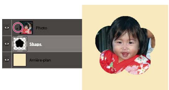 ADOBE PHOTOSHOP ELEMENTS 6 - A propos des groupes d'échéage du calque - 2