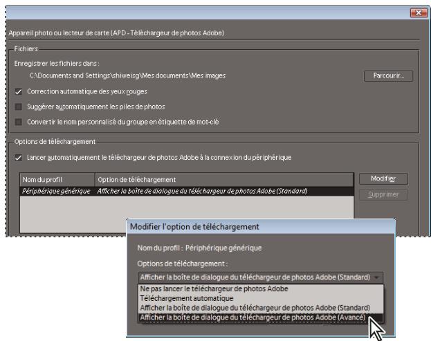 ADOBE PHOTOSHOP ELEMENTS 6 - Définition des préférences de l'appareil photo et du lecteur de carte - 1