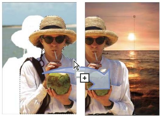 ADOBE PHOTOSHOP ELEMENTS 6 - Déplacement d'une seLECTION - 1