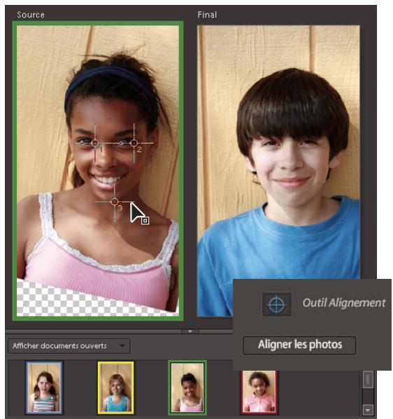ADOBE PHOTOSHOP ELEMENTS 6 - Utilisation de la fonction Visages Photomerge - 1