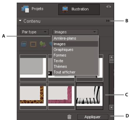 ADOBE PHOTOSHOP ELEMENTS 6 - Utilisation de la palette Contenu - 1