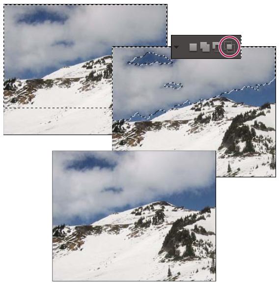 ADOBE PHOTOSHOP ELEMENTS 6 - Sélection de l'intersection d'une zone avec une sélection existante - 1