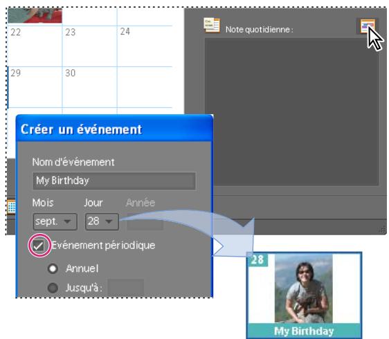 ADOBE PHOTOSHOP ELEMENTS 6 - Ajout d'un événement en mode Affichage par date - 1