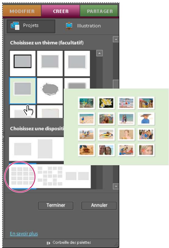 ADOBE PHOTOSHOP ELEMENTS 6 - Utilisation de la boîte de dialogue de projets photo - 1