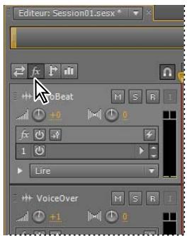 ADOBE AUDITION CS5.5 - Affichage ou masquage de l'acheminement de pistes et de commandes d'égalisation - 1