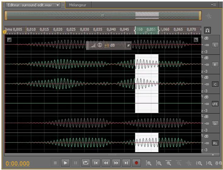 ADOBE AUDITION CS5.5 - Spécification des canaux à modifier - 1