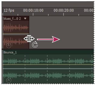 ADOBE AUDITION CS5.5 - Activation d'un clip en boucle et modification de sa durée - 1