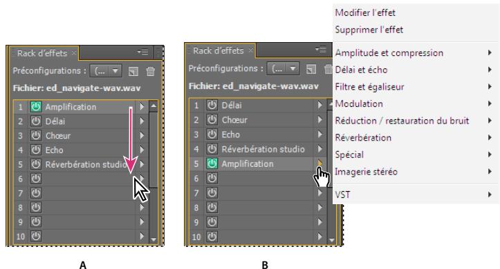 ADOBE AUDITION CS5.5 - Insertion, contourment, réorganisation et suppression d'effets dans les racks - 2