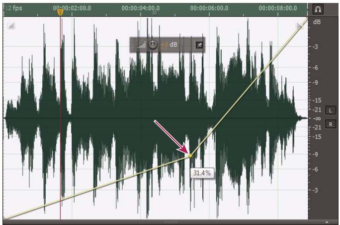 ADOBE AUDITION CS5.5 - Effet Enveloppe de volume (éditeur de forme d'onde uniquement) - 1