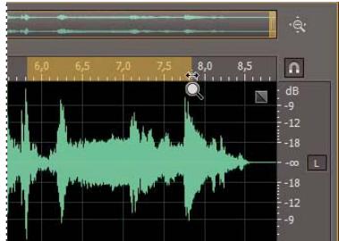 ADOBE AUDITION CS5.5 - Zoom audio dans le panneau Editeur - 2