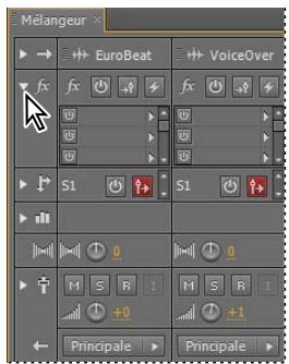 ADOBE AUDITION CS5.5 - Affichage ou masquage de l'acheminement de pistes et de commandes d'égalisation - 2