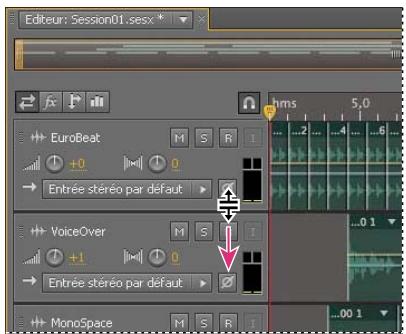 ADOBE AUDITION CS5.5 - Zoom vertical sur les pistes - 2