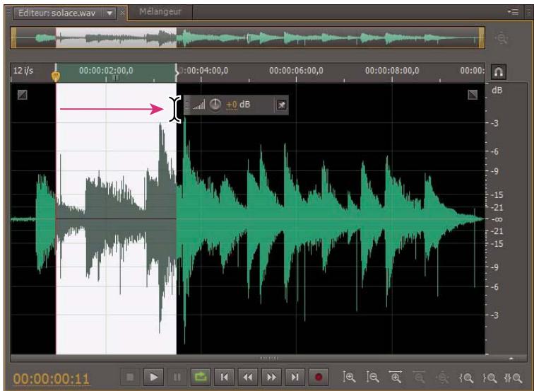 ADOBE AUDITION CS5.5 - Sélectionner des plages temporelles - 1