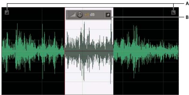 ADOBE AUDITION CS5.5 - Fondu et modification de l'amplitude de maniere visuelle - 1