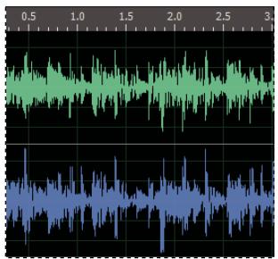 ADOBE AUDITION CS5.5 - Affichage des canaux de forme d'onde de couleur unie ou avec calques - 1