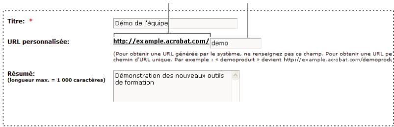 ADOBE CONNECT PRO 7.5 - Creation d'URL personnalisées - 1