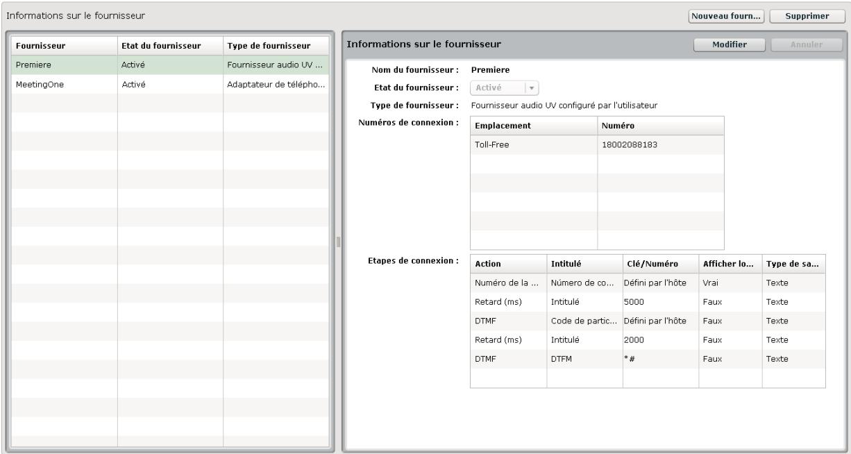 ADOBE CONNECT PRO 7.5 - Affichage de fournisseurs audio - 1