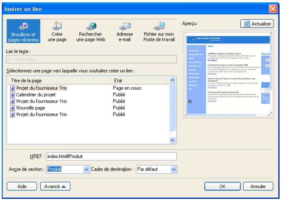 ADOBE CONTRIBUTE CS4 - Spécification d'une ancre pour un lien existant - 1