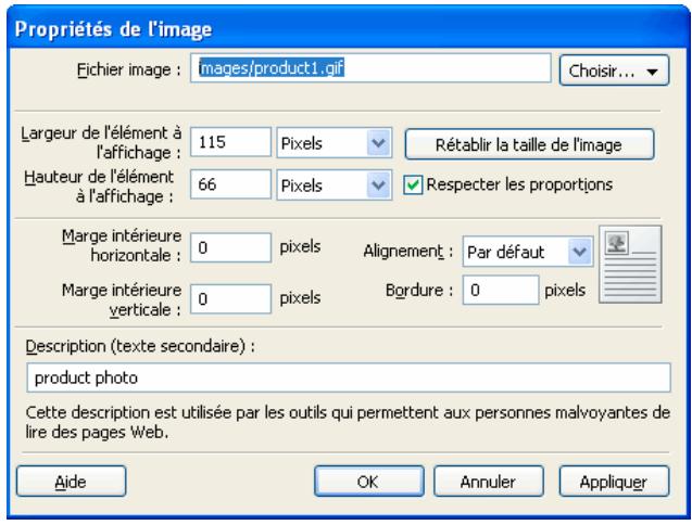 ADOBE CONTRIBUTE CS4 - Modification des propriétés des images - 1
