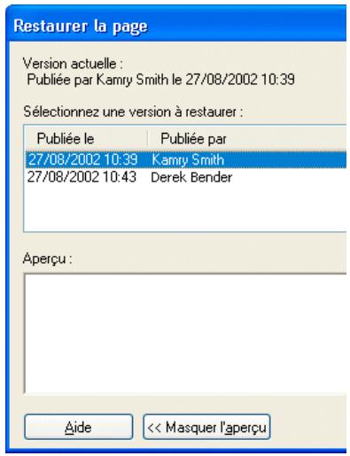 ADOBE CONTRIBUTE CS4 - Restauration de la version précédente d'une page - 1