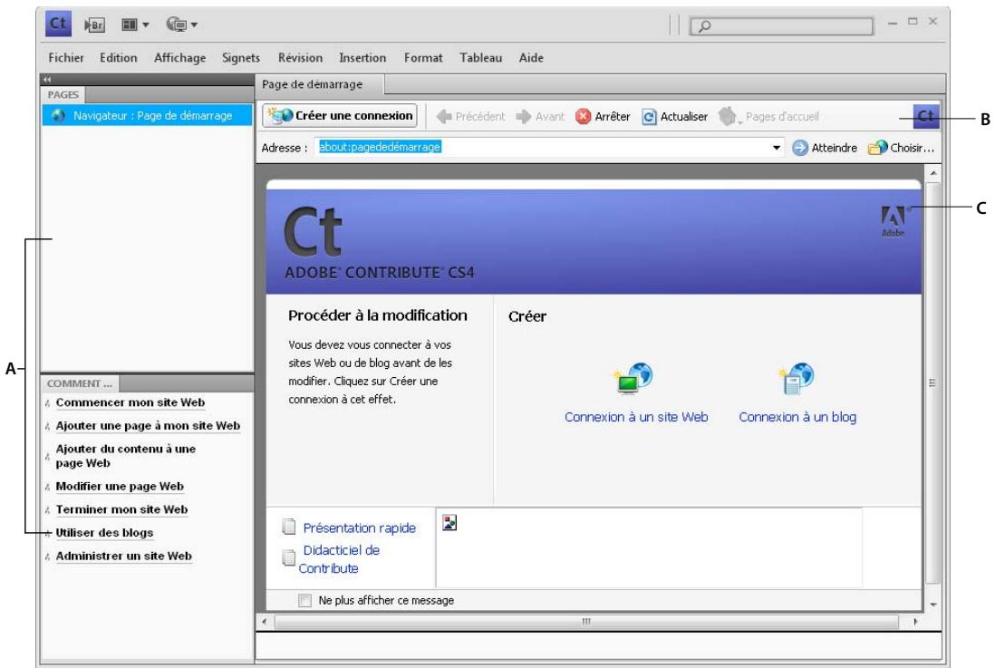 ADOBE CONTRIBUTE CS4 - Espace de travail de Contribute - 1