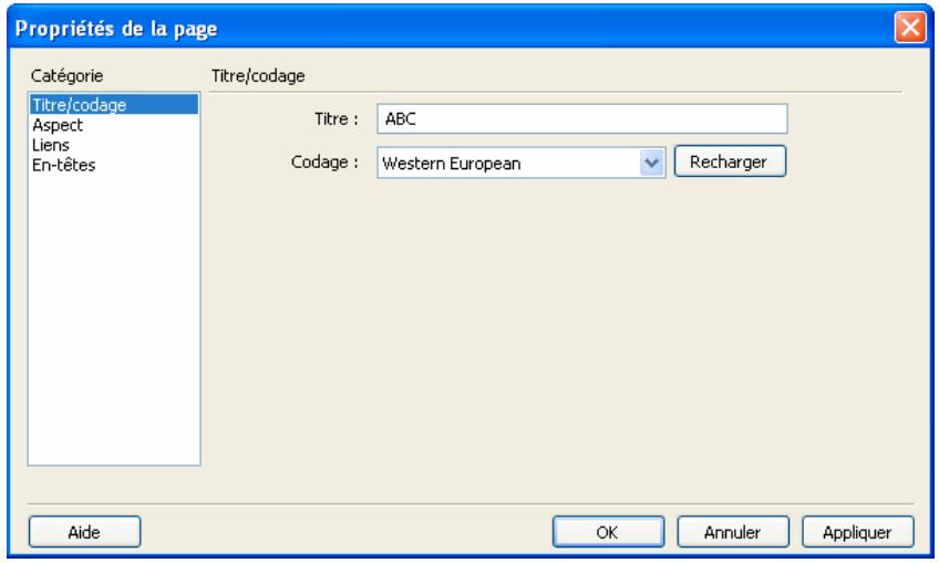 ADOBE CONTRIBUTE CS4 - Configuration des propriétés d'une page Web - 1
