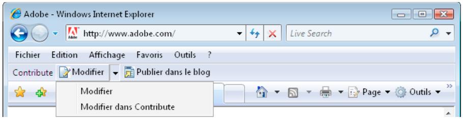 ADOBE CONTRIBUTE CS4 - Installation des modules externes (plug-ins) du navigateur sous Windows - 1