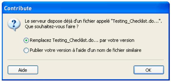 ADOBE CONTRIBUTE CS4 - Remplacement d'un fichier existant en le publiant directement à partir de l'ordinateur - 2