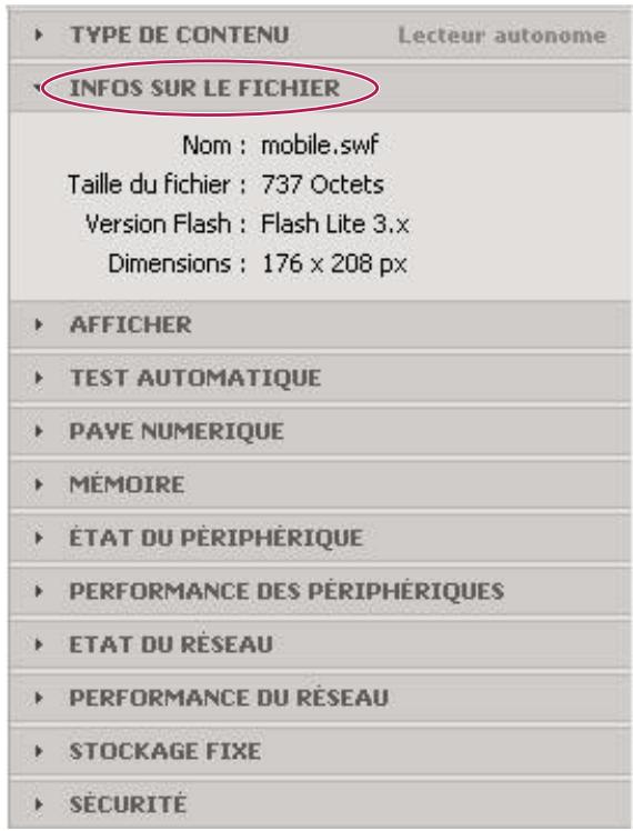 ADOBE DEVICE CENTRAL CS4 - A propos des panneaux de test - 1