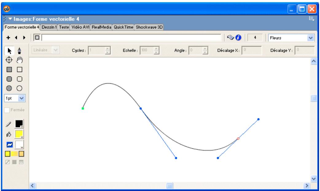 ADOBE DIRECTOR 11.5 - Créer une forme vectorielle avec l'outil Stylo - 1